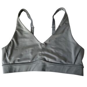Fabletics Low Impact Gray Workout Sport Bra, Medium